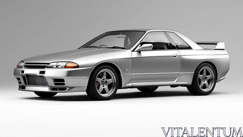 Silver two‑door coupe is presented in controlled studio lighting