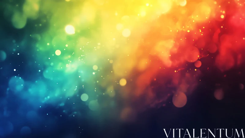 Multicolor bokeh gradient transitions diagonally across frame