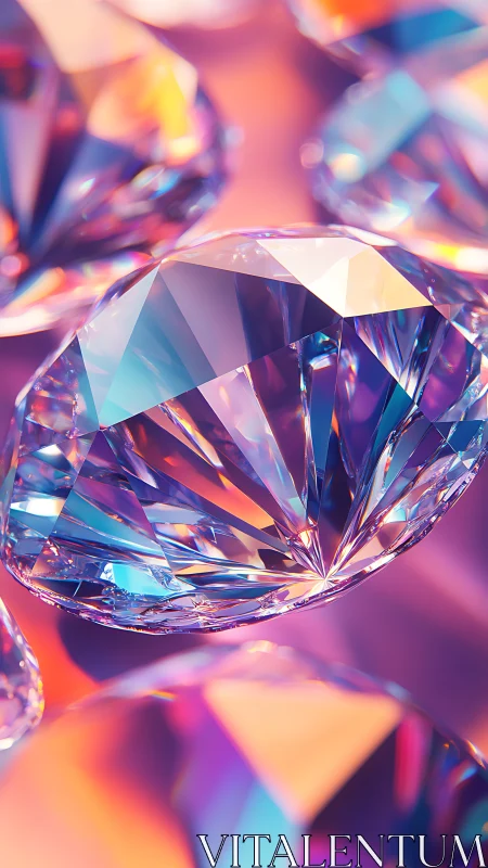 Neon dawn diamonds swirling in prismatic dreamlight.