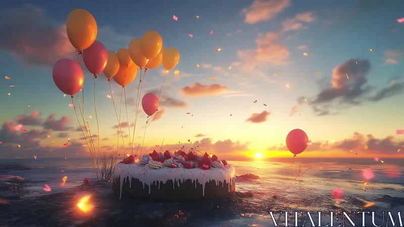 Birthday Wishes Over a Golden Sunset Beach.