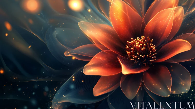 Nebula-kissed blossom unfurls like cosmic silk in motion