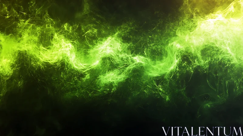 Luminescent plasma ribbon with high-contrast negative space.