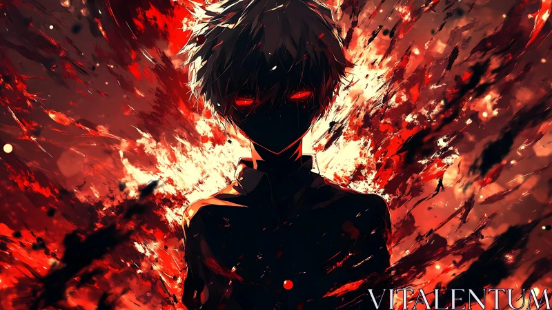Dark anime antihero emerges amid blazing crimson chaos