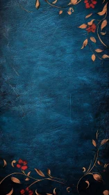 Copper blossoms curl around a midnight-blue story space