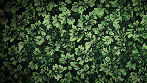 Lush green floral pattern invites a calm botanical daydream