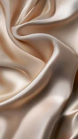 Macro study of champagne satin drapery with soft specular flow