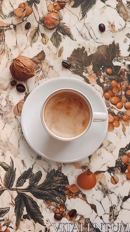 Cappuccino quietly orbits a nut-strewn marble galaxy