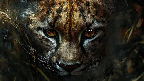 Mesmerizing Tiger Eyes Peer Through the Jungle