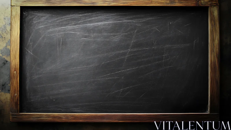 Inviting empty chalkboard waits quietly for fresh ideas