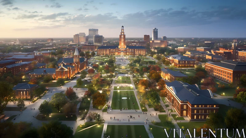 Golden Hour Ascends: A University's Radiant Transformation.