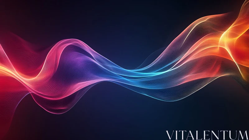 Luminous soundwaves dancing across a midnight horizon.