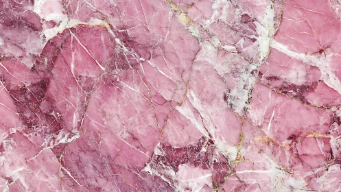 Pink marble slab shows crystalline veining and fracture network