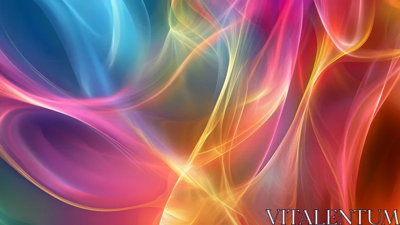 Luminescent color streams in flowing abstract motion.