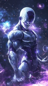 Galactic warlord leans into violet storms of shattered space