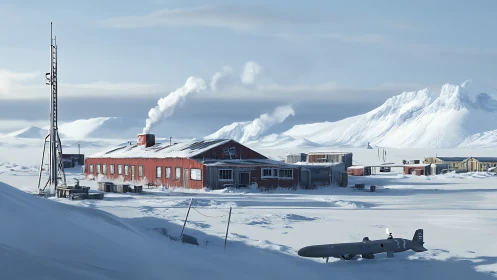 Remote Arctic Base Where Resilience Meets Frozen Beauty.