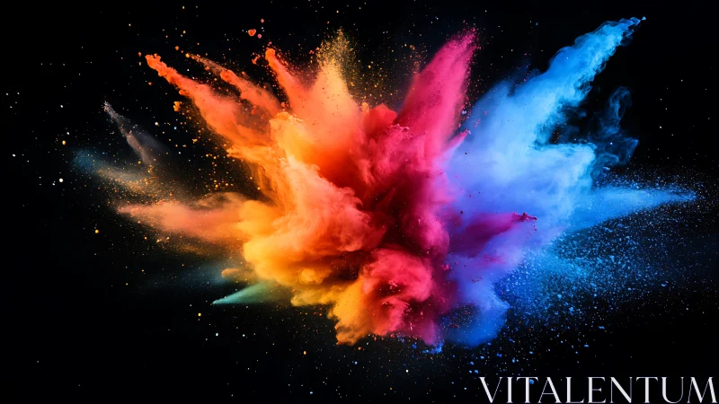 Chromatic shockwave where fire meets ice in midair bloom.