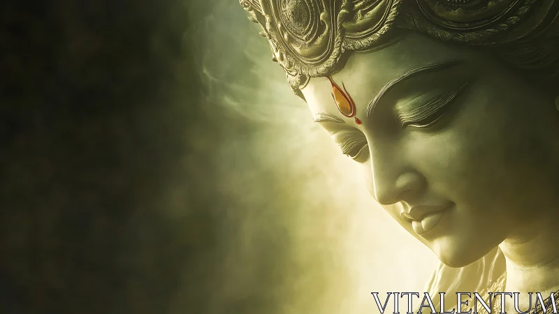 Gentle golden goddess portrait in quiet morning light.