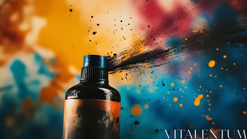 Burst of colorful ink inviting playful creative sparks.