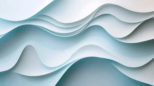 Layered wave planes in minimal abstract 3D composition.