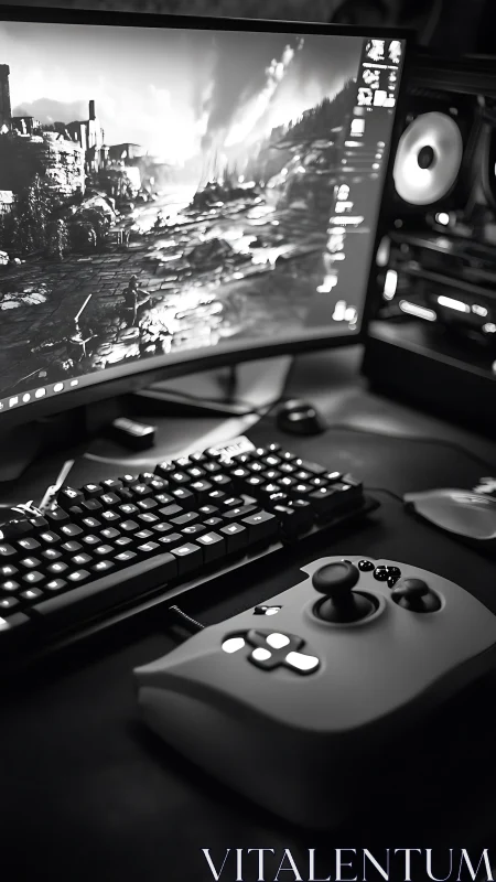 Curved realms glow while quiet controls await the next quest