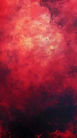 Crimson Abstraction with Golden Light Eruption.