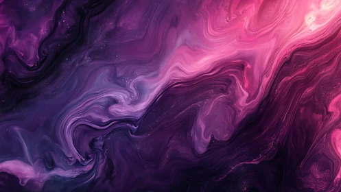 Violet nebula swirls merge with luminous magenta streams.