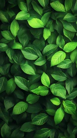 Lush layered green leaves forming dense natural pattern.
