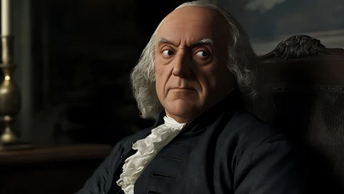 Eighteenth‑century statesman portrait in dramatic chiaroscuro.