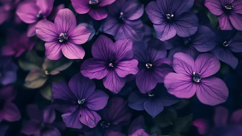 Geranium Petals in Violet Spectrum: Macro Botanical Convergence.