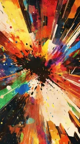 Colorful paint explosion radiates dynamic creative energy