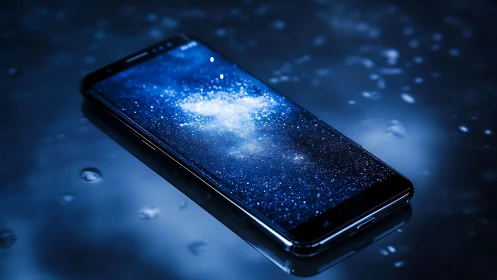 Star-drenched smartphone quietly pretends to cradle a galaxy