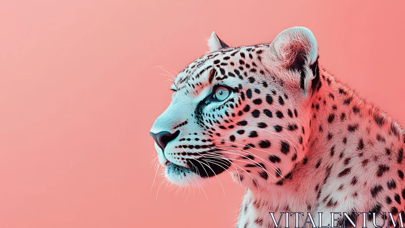 Meet the Stunning Leopard with Striking Cyan and Rose Tones