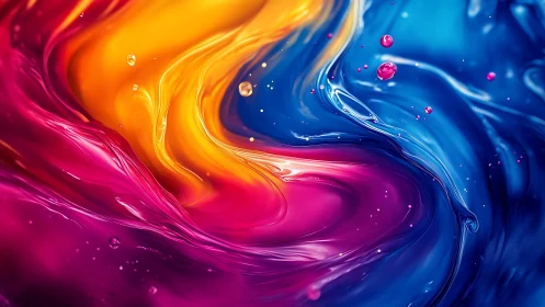 Molten tricolor waves in vivid liquid abstract motion.