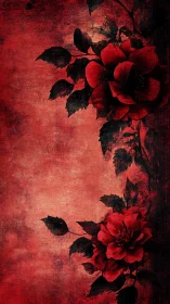 Crimson Bloom Garden: Roses Whisper Secrets in Deep Red Shadows.