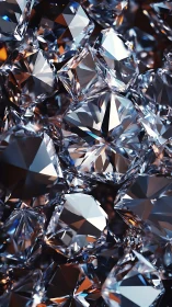 Clustered cut diamonds fill frame under controlled lighting