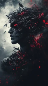 Ember crowned wraith listens to the quiet language of crows