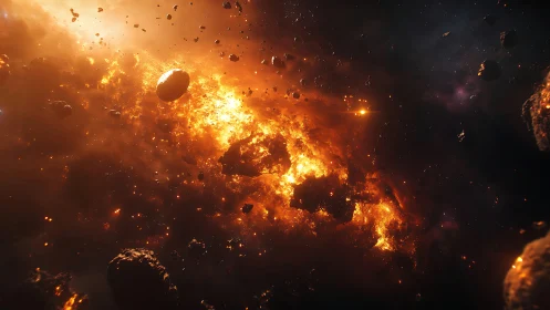 Volatile asteroid field erupts in high-energy stellar detonation