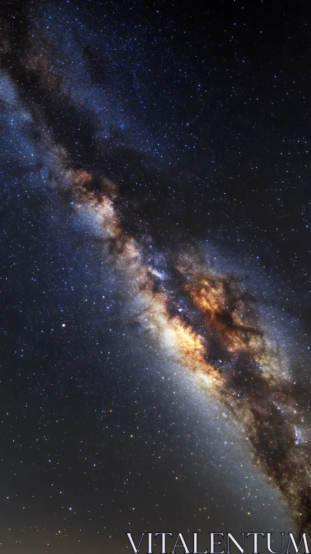 Milky Way galactic core with dense starfield and dust lanes