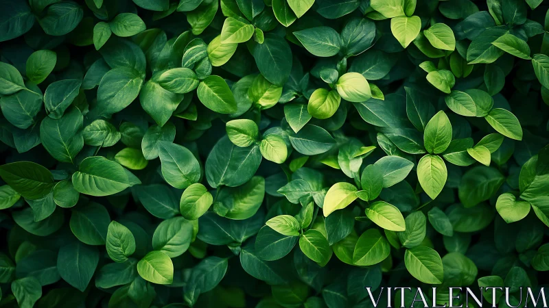 Lush green leaves creating a soothing, cozy natural retreat.