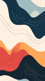 Gentle flowing waves of color in a calm modern landscape.