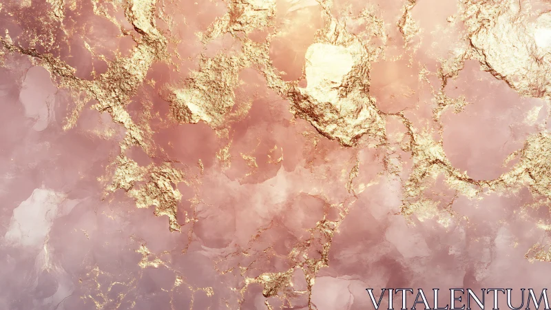 Rosy marble textures shimmer with delicate golden veins.