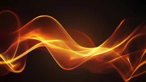 Golden wave dynamics: layered luminous particles in motion.