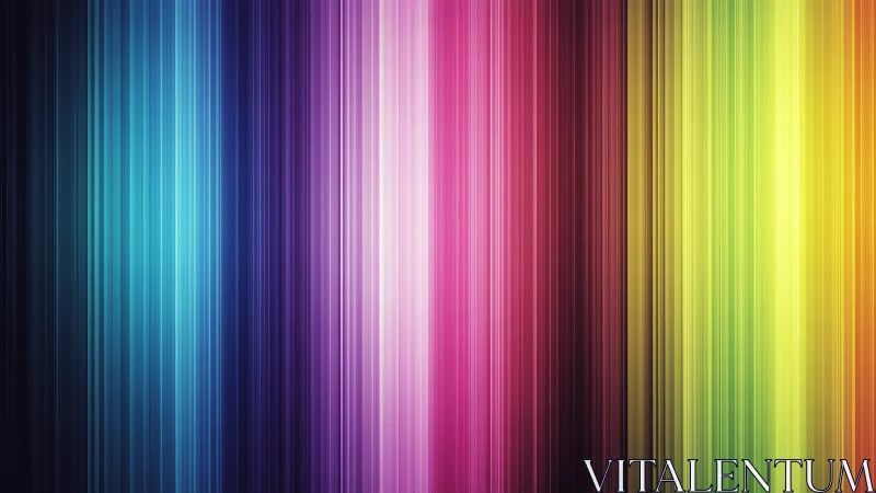 Vertical multicolor light streaks form a layered digital gradient