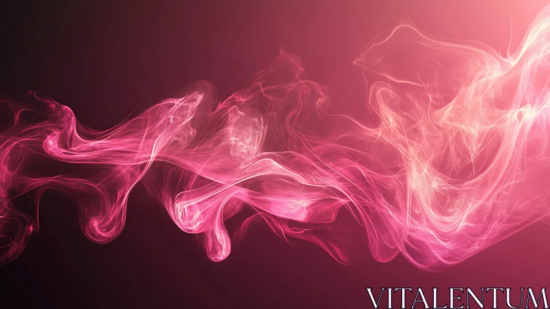 Velvet neon wisps swirling in a rose-tinted twilight haze.