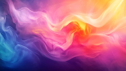 Soft swirling rainbow nebula of light and drifting color.