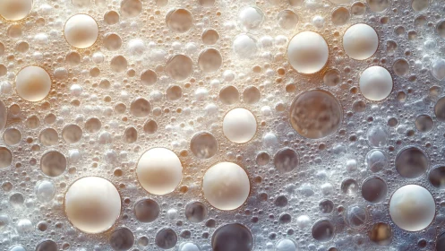 Macro analysis of oil droplets dispersed in aqueous foaming matrix