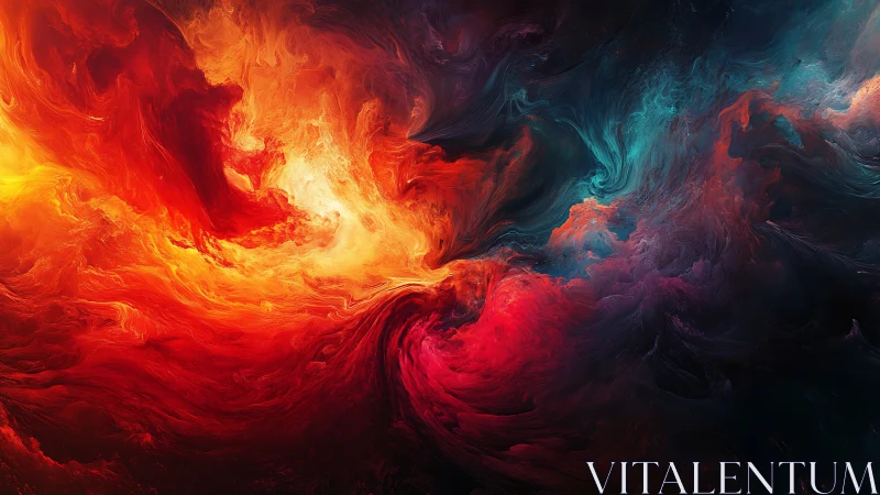 Turbulent chromatic nebula dynamics in digital fluid vortices.