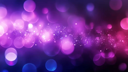 Vibrant purple and pink bokeh lights abstract digital background.