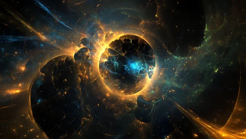 Galactic heart of light and shadow swirls in cosmic motion