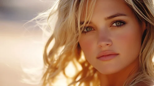 Sunlit close-up portrait with shallow depth and warm bokeh.